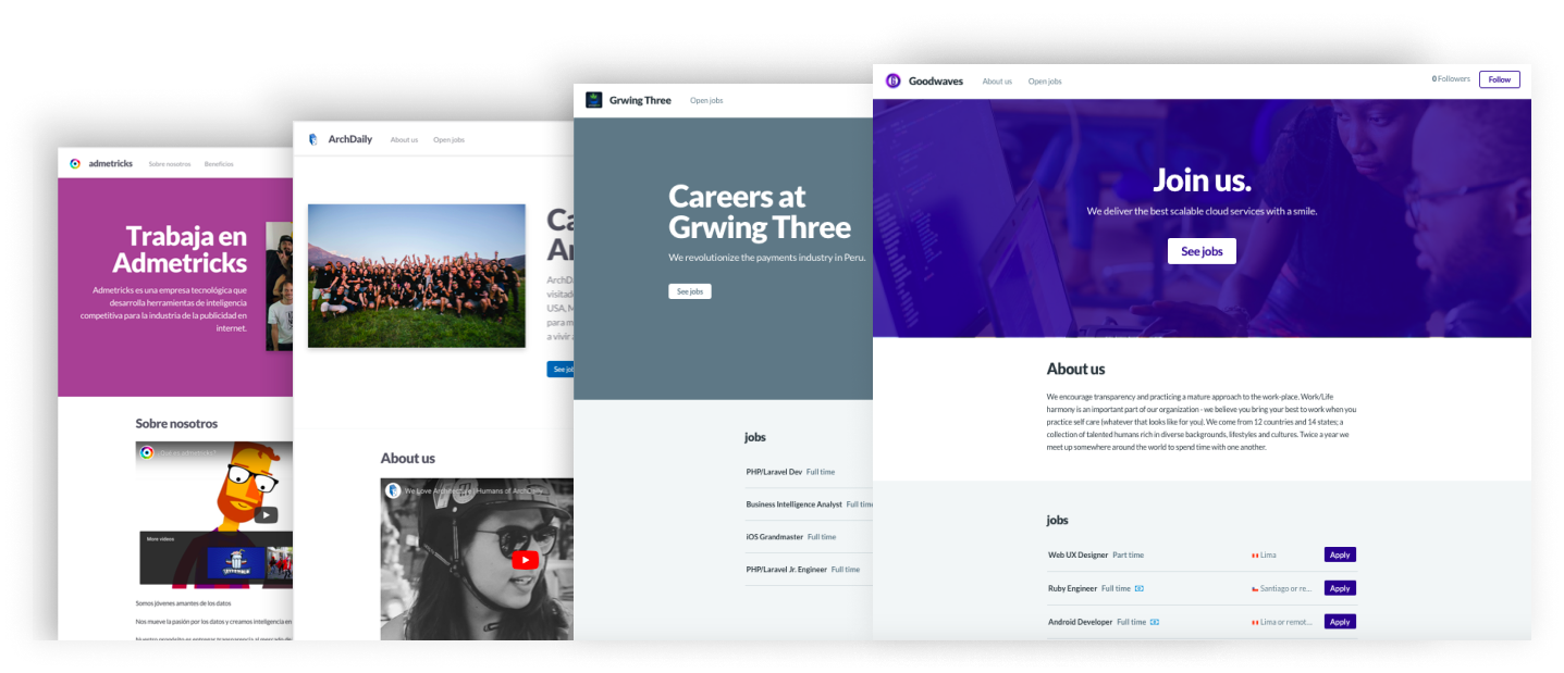 Careers sites
